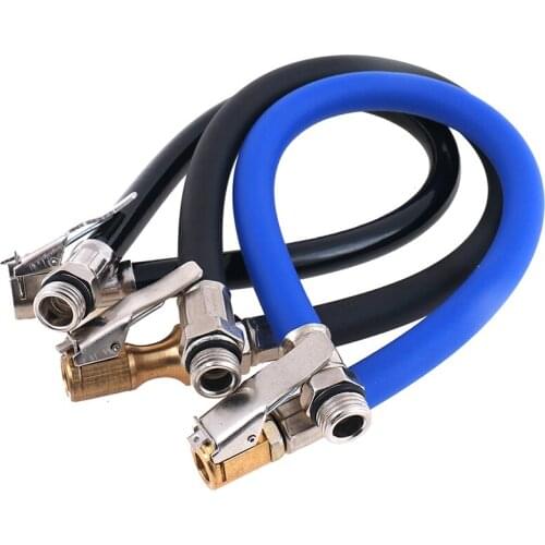 Car Tire Pressure Meter Air Inflator Rubber Hose Motorcycle Bicycle Bike Self-locking Chuck