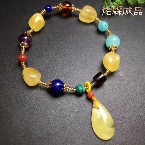 Honey wax hand string with shape fidelity honey wax pure natural authentic amber chicken oil yellow womens style