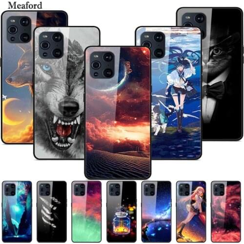 For OPPO Find X3 Pro Case Tempered Glass Hard Phone Case Luxury Case for OPPO Find X3 Protective Bumper Shockproof Funda Coque