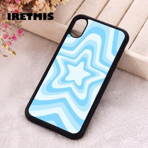 Iretmis 5 5S SE 2020 Phone Cover Case for iPhone 6 6S 7 8 Plus X Xs XR 11 12 Mini Pro Max Silicone TPU Cute blue star