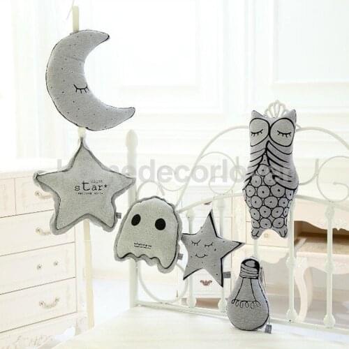 Luminous Back Cushion Baby Kid Throw Pillow Comforter Toy Home Wall Bedroom Decor Glow In Dark Star Moon Owl Ghost Lamp Bulb