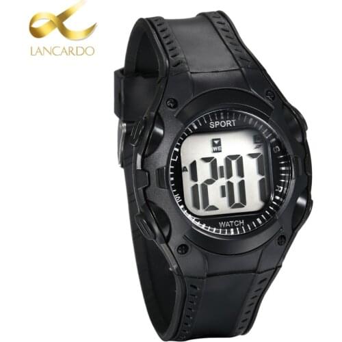 Childrens Watches Lancardo Brand Outdoor Sports Cheap Children Black Watch For Boy Girls Fashion Casual LED Digital Wristwatch