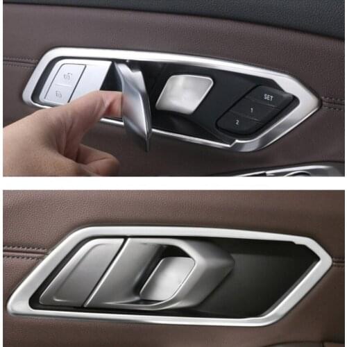 Car Interior Panel Door Handle Covers Trim For BMW 3 Series G20 G28 Decoration Protect Door Bowl Stickers Accessories