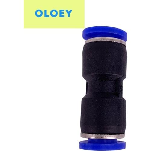 PU Pneumatic fittings OD:4 6 8 10 12 16mm straight union plastic straight Gas fittings one-touch tube in straight-fitting