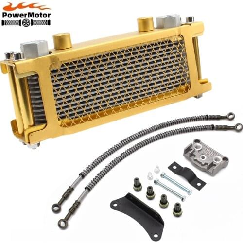Motorcycle Oil Cooling Cooler Radiator Set For 125cc 140cc Horizontal Engine Chinese Made Dirt Pit Monkey Bike ATV