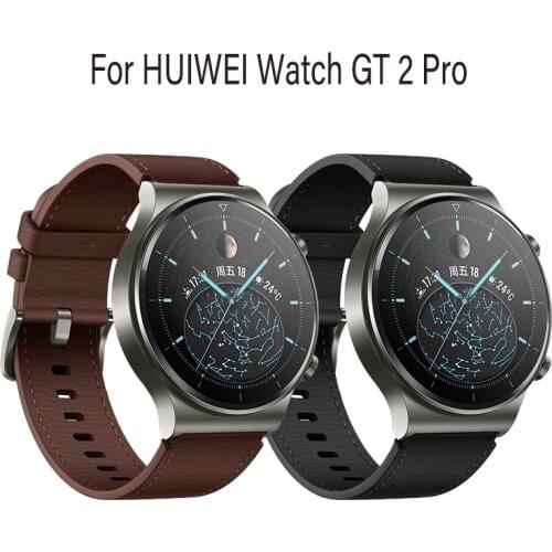 For HUAWEI WATCH GT 2 Pro NEW Official Style Strap Genuine Leather Business Band For HUAWEI GT2 Pro Watchband Bracelet Wristband