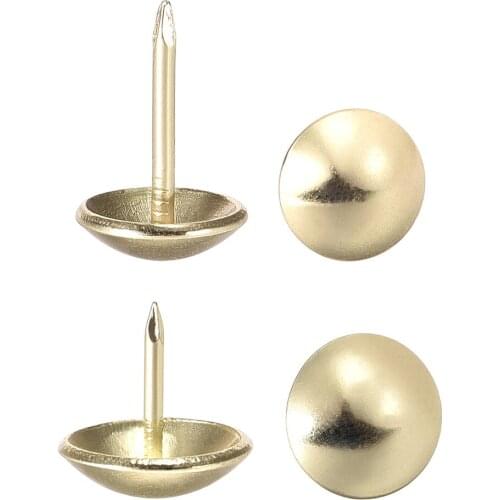 Uxcell 25Pcs Upholstery Nails Tacks Mm Dia Mm Height Round Thumb Push Pins Gold Tone to DIY Home Decoration Office etc