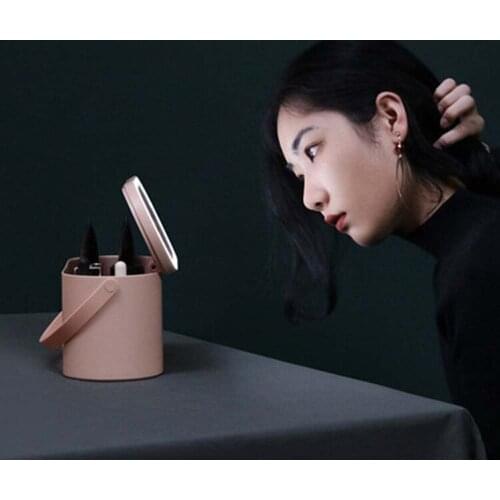LED Makeup Mirror Dimmable Touching Screen Multi-angle Mirror Built-in Storage Box Mirrors Skin Care Tool Box Travel Cosmetic