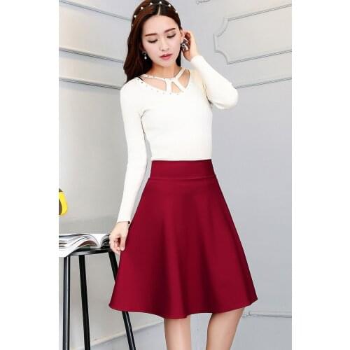 Plus Size Shorts Skirts Womens A Line Sun School High Waist Pleated Skirt Female Korean Elegant Skirt Woman Skirts