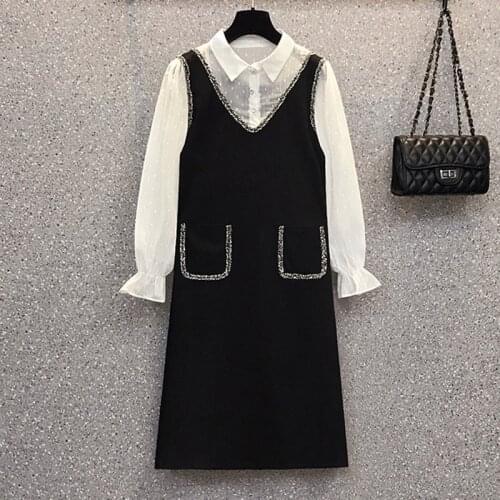 M-5XL plus size women elegant sexy lace shirt dresses vestido 2021 long Sleeve turn down collar Patchwork casual dress female