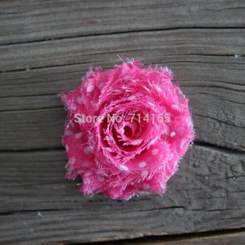 1.5'' shabby chic flower mini shabby flower trim rose flower Rain bow,pink dots turquoise,puple,black,navy 1 yard