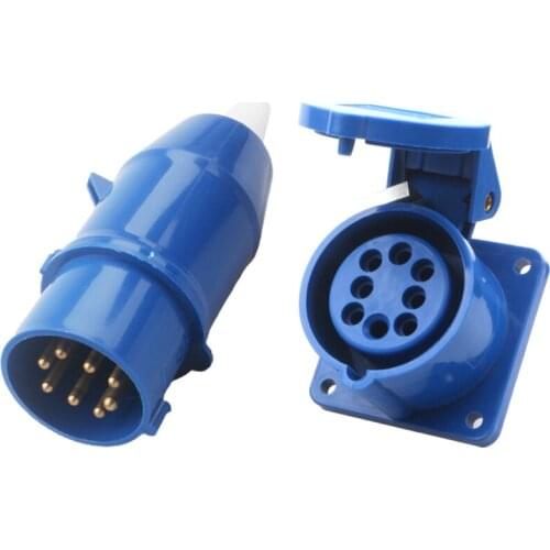1Pair 16A Waterproof industrial Electric Basket Plug Male/Female Waterproof Impact Resistant For Industrial Site Work Workshops