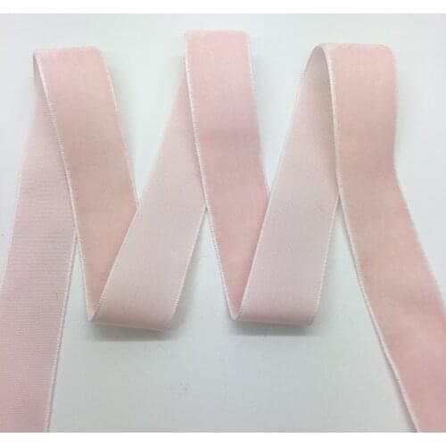 3 yards/lot 3/4"(20mm)Wide Light pink Velvet Ribbon Headband Clips Bow Wedding Decoration Pick Colors