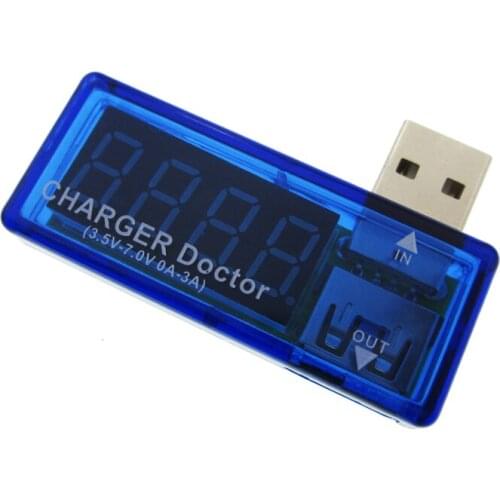 5pcs/lot Digital USB Mobile Power Charging Current Voltage Tester Meter Mini USB Charger Doctor Voltmeter Ammeter