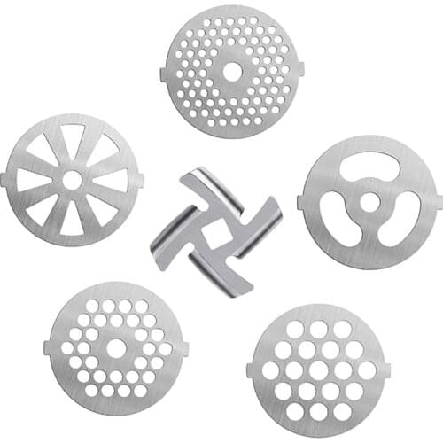 5# Stainless Steel Mincer Hole Plate Shredder Disc Blade for Universal Home Meat Grinder Machine Accessories