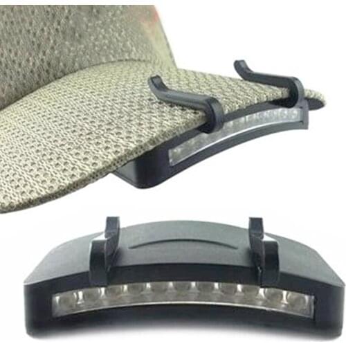 50pcs/lot 11 LED Rechargeable Cap Hat Clip Lamp Outdoor Fishing Camping Hiking LED Headlight Headlamp Built-in Battery