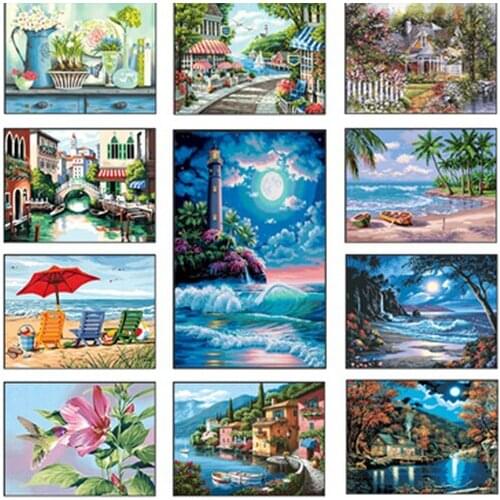 5D DIY Diamond Painting Full Diamond Embroidery Landscape Sale Diamond Mosaic Cross Stitch Set Home Decor
