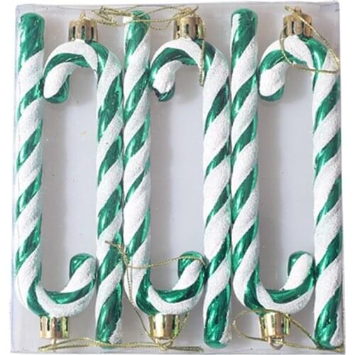 6 Pcs Christmas Candy Cane Ornaments Xmas Tree Hanging Pendant Decoration for Holiday Party Photo Props
