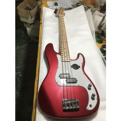 Free delivery high quality 4 string P Bass Silver fittings Real photos Support for custom