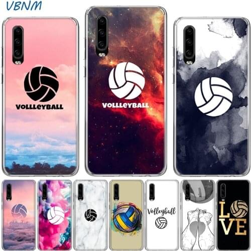 Play Volleyball Logo Case For Huawei P40 P30 P20 Mate 40 30 20 10 P10 Pro+ lite P Smart 2020 Z Plus + 2019 2018