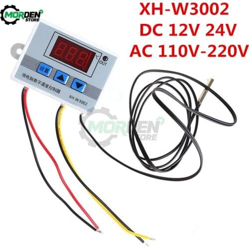 XH-W3002 W3002 W3001 DC 12V 24V AC 110V-220V LED Digital Thermoregulator Thermostat Temperature Controller Meter Heating Cooling