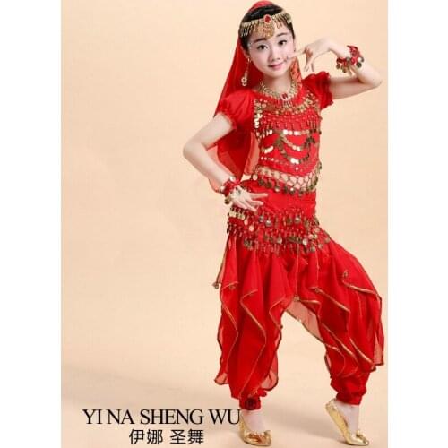 Kid Belly Dance Costumes Set Oriental Dance Girl Belly Dancing India Belly Dance Clothes Belly Dance Child Adult Indian 4 Colors