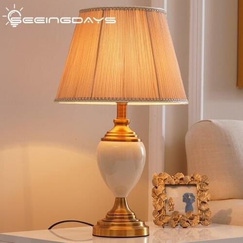 45x150cm American Simple Modern New Chinese Ceramic Table Lamp For Bedroom Bedside Lamp Household Living Room Floor Lamp