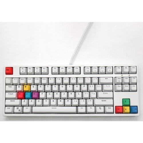 9Pcs For Mechanical Keyboard PBT W/S/A/D/Esc Directional Keys Keycaps Supplement Lightproof Stylish key cap Keyboard Accessory