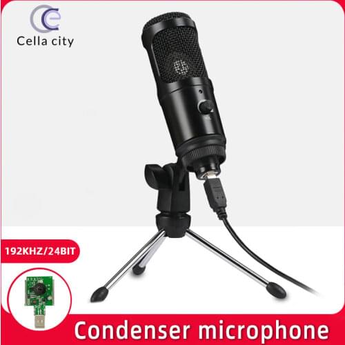 Bella Box K1 USB Professional Condenser Microphones For PC Computer Laptop Recording Studio Singing Gaming Streaming