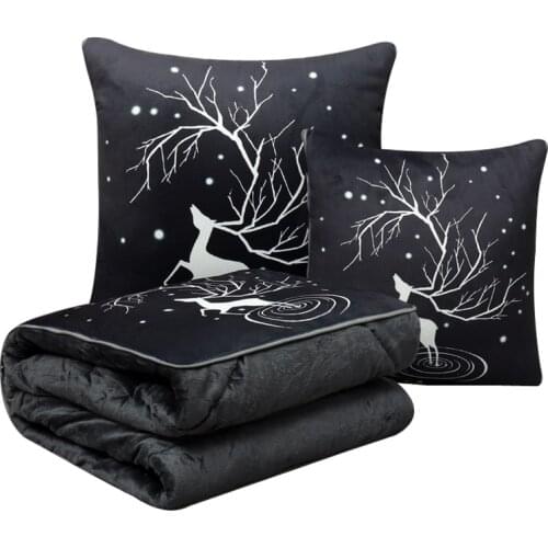 Coral velvet pillow quilt dual purpose multifunctional car blanket office nap pillow folding air conditioning quilt