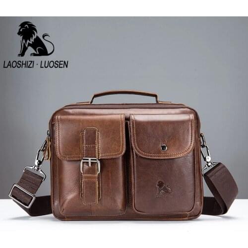 LAOSHIZI LUOSEN Men's Bags With Handles