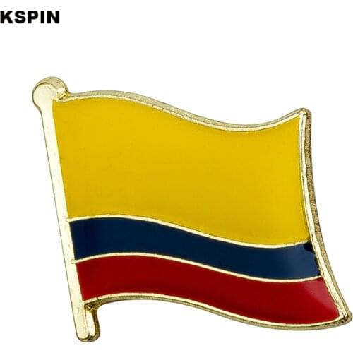 Colombia Metal Flag Lapel Pin Badges For Clothes In Patches Rozety Papierowe Icon Backpack KS-0066
