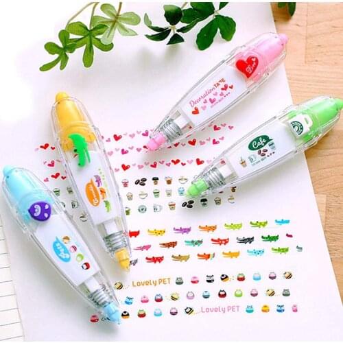 Cartoon Correction Tape Stamp Pen Gift Princess Birthday Party Decoration Kids Supply Baby Shower Party Favors Girl Boy