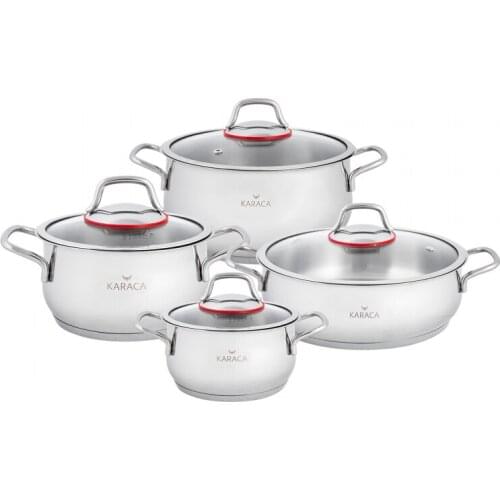 Karaca Emirgan 8 Piece Steel Cookware Set