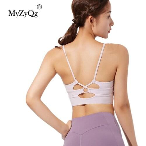 Autumn Winter New Women Gather Sports Yoga Bras Beauty Back Vest Fitness Camisole Training Gym Ladies Top Workout Sportswear