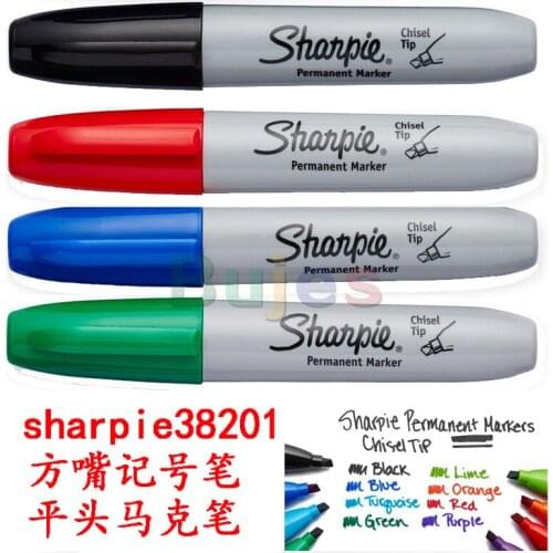 Sharpie 38201 Chisel Tip Permanent Markers 1-5mm , Remarkably Resilient Ink Dries Quickly and Resists Both Fading and Water