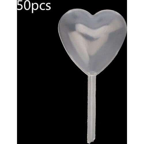 50Pcs Heart Squeeze Dropper Plastic Pipettes Cupcake Injector Resin Jewelry Tool