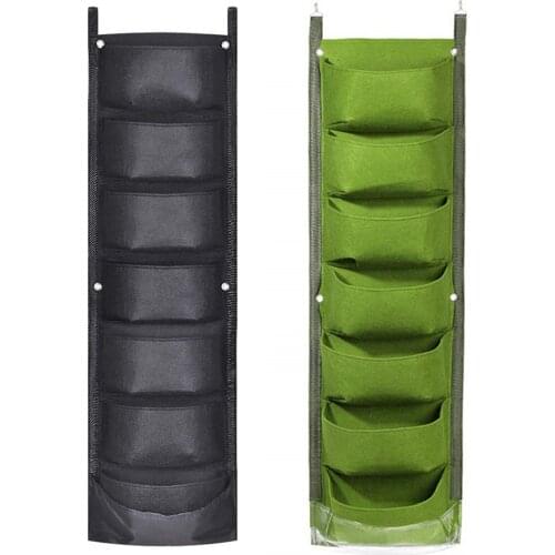Hanging Green Grow Bag Planter Wall Hanging Planting Bags Vegetable Living Garden Bag Planter Growing Bags Flowers Supply Home