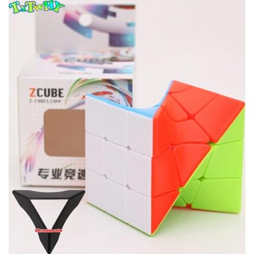 Z-cube 3x3 Torsion Magic Cube Coloful Twisted Cube neo+cube+magic stickerless Colorful Educational Toys For Children