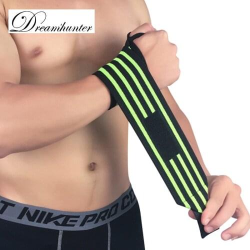 Adjustable Wristband Elastic Wrist Wraps Bandages For Weightlifting Powerlifting Wrist Sport Safety Supports