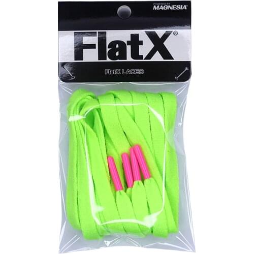 FlatX 8mm NeonGreen/Hot Pink Color Metal Tips Shoelaces High Quality Professional Sneaker Laces Shoelace Lacet