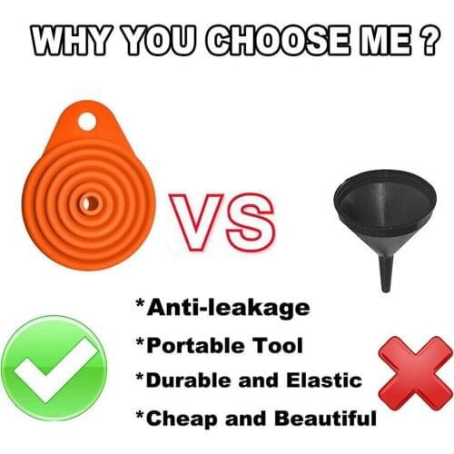 Silicone Folding Funnel Car Funnel Folding Funnel Auto Funnel Change Fill Collapsible Car Diesel Fluid 2021 New