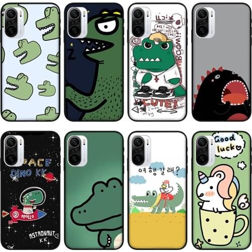 Dinosaur Alligator Phone Case for Xiaomi Mi 10 11 Ultra K40 Lite Pro Silicone case for Xiaomi POCO F2 F3 M3 X2 X3