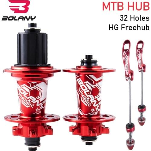 Bolany Mountain Bike Hub 4 Sealed Bearing XD HG Quick Release Bicycle 32 Holes 8/9/10/11Speed Disc Brake 6 Pawls 108 Clicks 2021