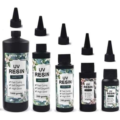 UV Resin Glue Ultraviolet Curing Solar Cure Sunlight Activated Hard DIY Quick Drying For Jewelry Resin Gel 10/15/25/60/100/200g