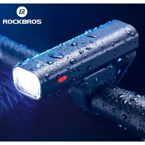 ROCKBROS Bike Headlight Rainproof USB Charge MTB Bicycle Front Lamp Cycling Ultralight Flashlight Outdoor Night-riding Equipment