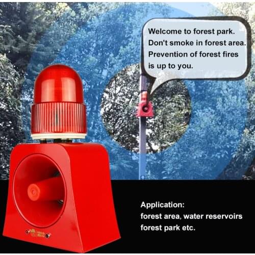 Waterproof Sound and Light Alarm Built-in USB Port Microwave Detection Microwave Sensor Alarm for Bank, Security Sevice Company
