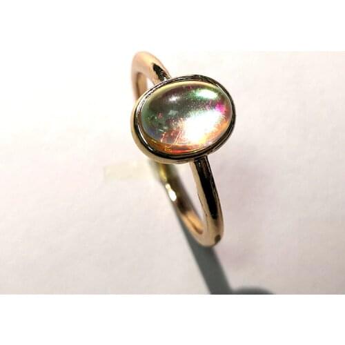 Top Quality Gold Color Opal Moon-Stone Finger Rings Fashion Brand Party/Wedding Jewelry For Women Romantic Gifts Wholesale