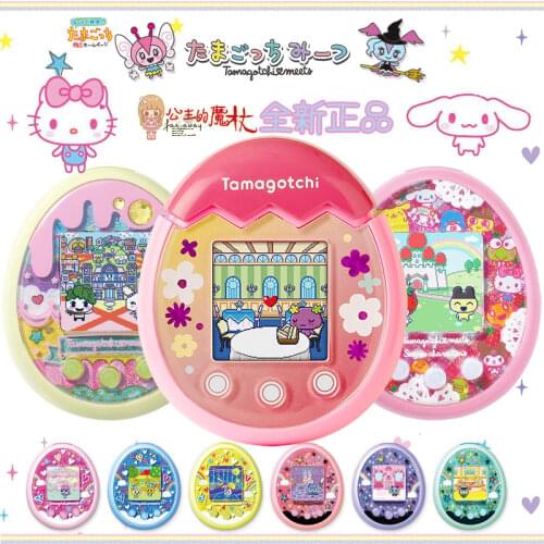 BANDAI Japan Tamagotchi Meets Electronic Pet Machine Tamagotchi Pix on Game Console Toys Kawaii Kids Holiday Gift Collection