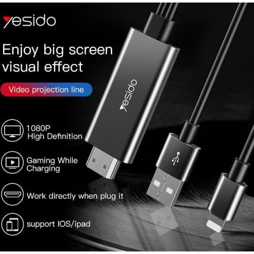 Yesido USB C HDMI Cable Type C to HDMI Thunderbolt 3 Converter for MacBook Huawei Mate 30 Pro USB-C HDMI Adapter USB Type-C HDMI